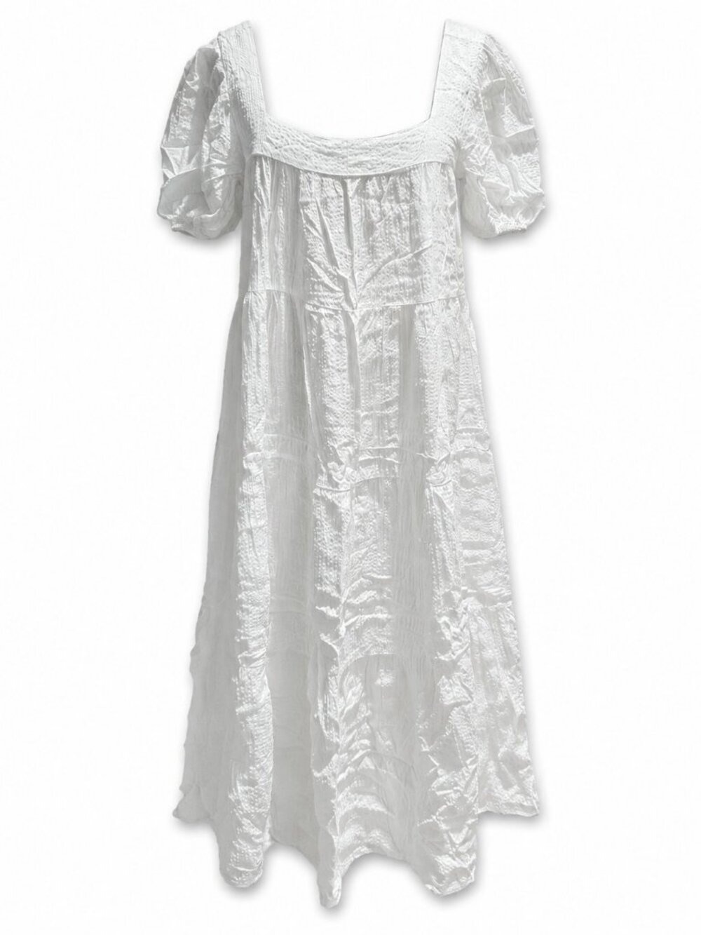 Emory Park White Embroidered Maxi Dress - Size S
